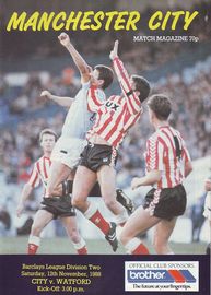 Manchester City v Watford 1988/89