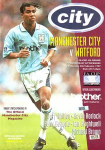 Manchester City v Watford FA Cup 4th Round 1996/97