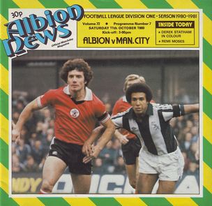 West Bromwich Albion v Manchester City 1980/81