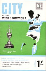 Manchester City v West Bromwich Albion Charity Shield 1968/69