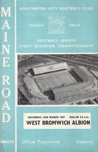 Manchester City v West Bromwich Albion 1966/67