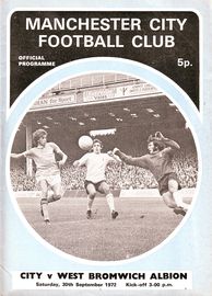 Manchester City v West Bromwich Albion 1972/73
