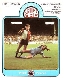 Manchester City v West Bromwich Albion 1976/77