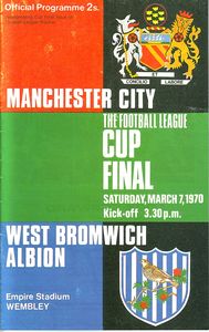 Manchester City v West Bromwich Albion League Cup Final 1969/70