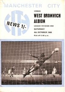 Manchester City v West Bromwich Albion 1969/70