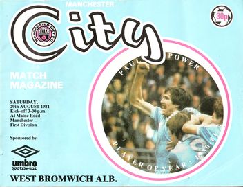Manchester City v West Bromwich Albion 1981/82