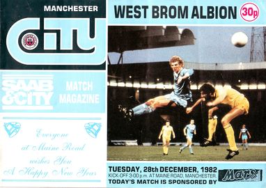Manchester City v West Bromwich Albion 1982/83