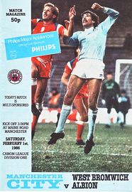Manchester City v West Bromwich Albion 1985/86