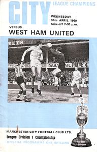 Manchester City v West Ham United 1968/69