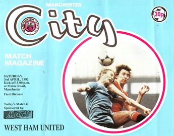 Manchester City v West Ham United 1981/82