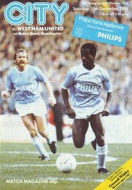 Manchester City v West Ham United 1986/87