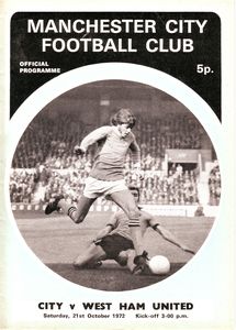 Manchester City v West Ham United 1972/73