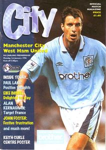 Manchester City v West Ham United 1995/96