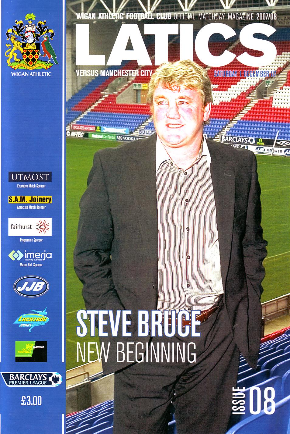 Wigan vs Manchester City 2007 to 08
