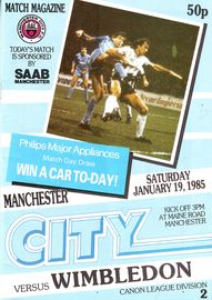 Manchester City v Wimbledon 1984/85