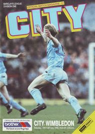 Manchester City v Wimbledon 1989/90