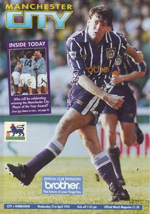 Manchester City v Wimbledon 1992/93