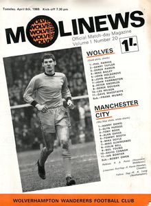 Wolverhampton Wanderers v Manchester City 1968/69