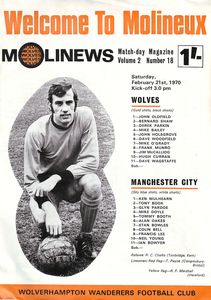 Wolverhampton Wanderers v Manchester City 1969/70