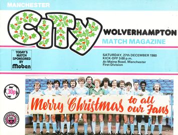 Manchester City v Wolverhampton Wanderers 1980/81