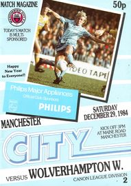 Manchester City v Wolverhampton Wanderers 1984/85