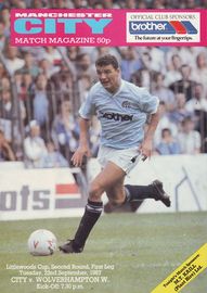 Manchester City v Wolverhampton Wanderers League Cup 2nd Round 1st Leg 1987/88