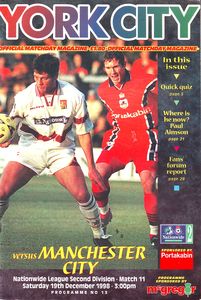 York City v Manchester City 1998/99